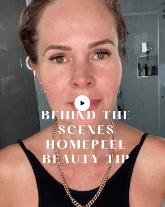 BEHIND THE SCENES HOMEPEEL BEAUTY TIP